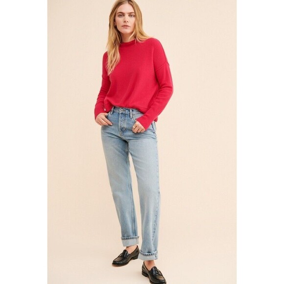 Free People Easy Street 100% Cashmere Women Hot Pink Oversize Sweater Sz S - Picture 11 of 11